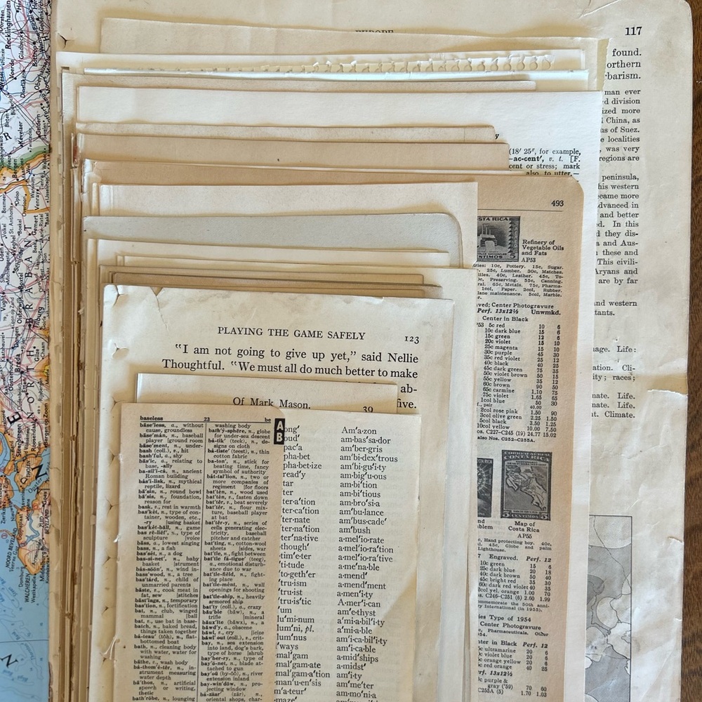 Vintage Book Pages Collection